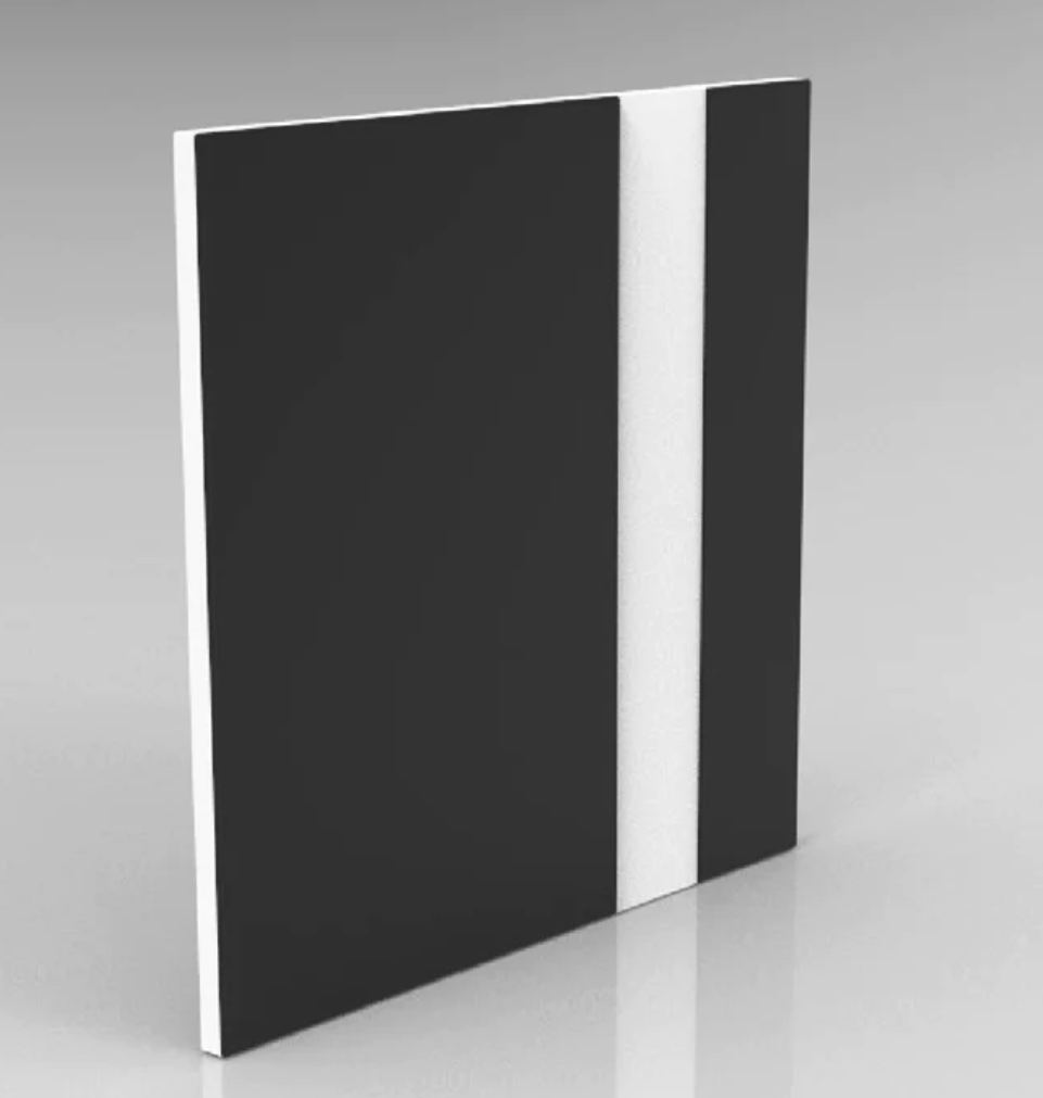 Black on White Engraving Plastic 2 Ply