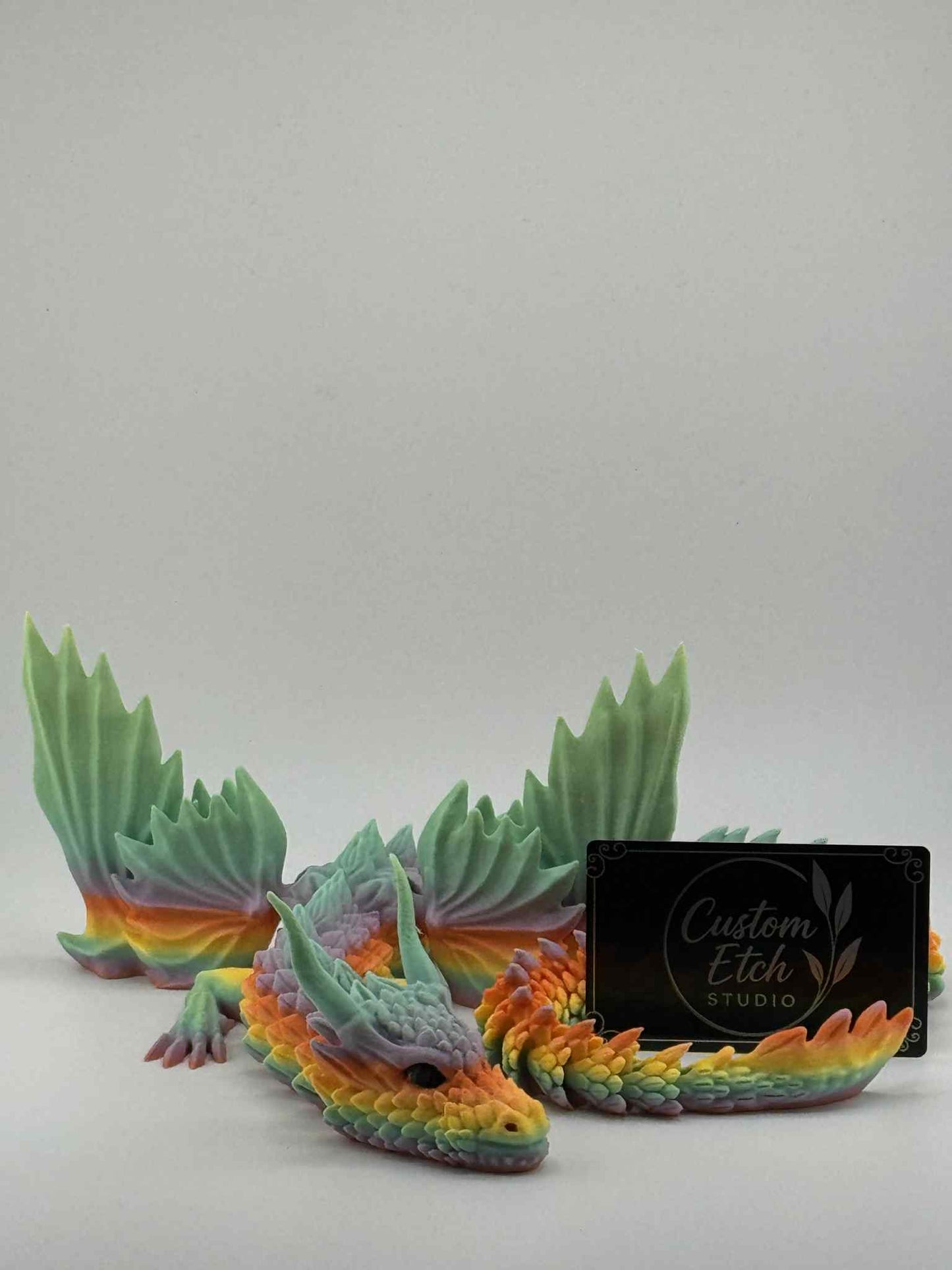 3D Printed Dragon 500mm Rainbow Colour