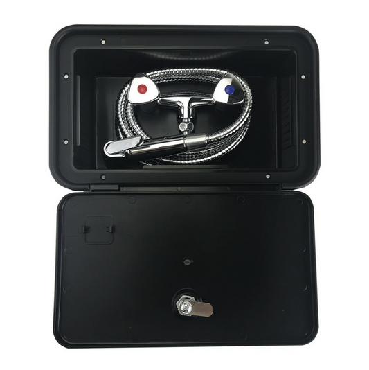 Caravan External Shower Box – Black