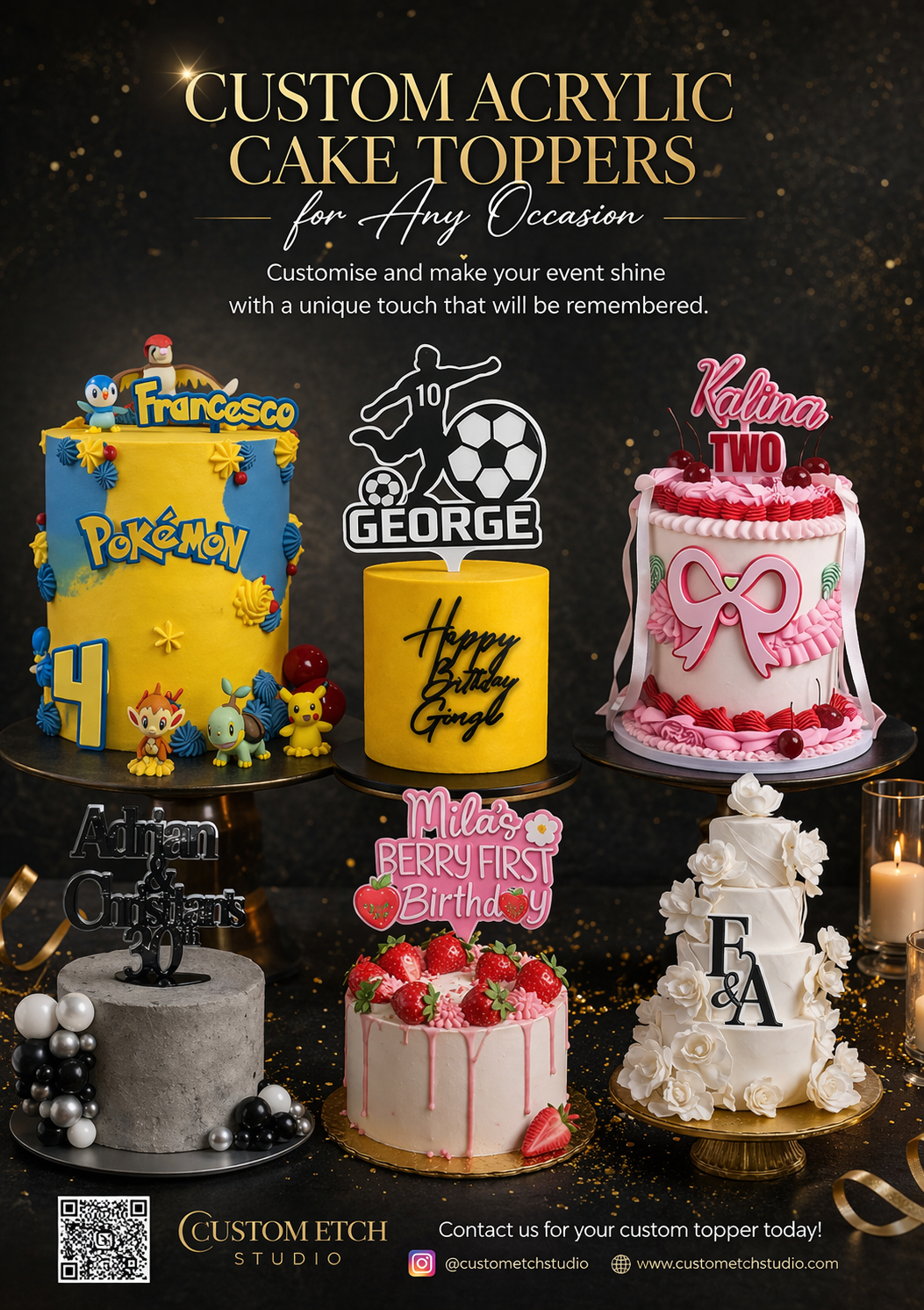 Dual Layer - Cake Toppers for any Occasion