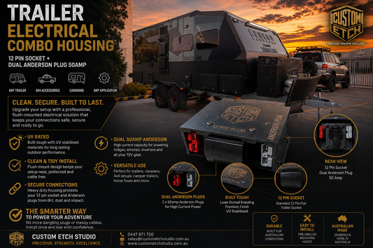 Custom Etch Trailer Electrical Combi Housing