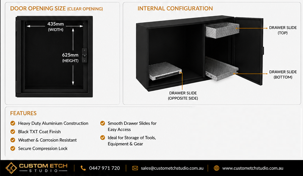 Multi-Purpose Aluminium Toolbox – 1400 x 800 x 500