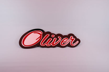 3D Name Plaque Tri-Layer/Colour