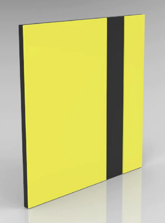 Yellow on Black Engraving Plastic 2 Ply