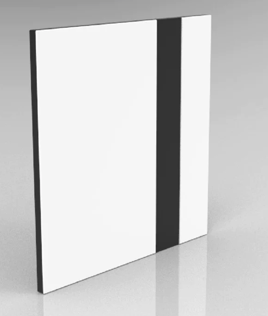 White on Black Engraving Plastic 2 Ply