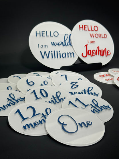 Baby milestone cards