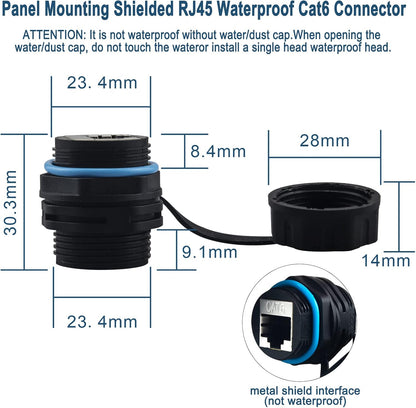 Rugged RJ45 Waterproof Industrial Ethernet Connector – CAT6