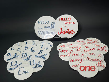 Baby milestone cards