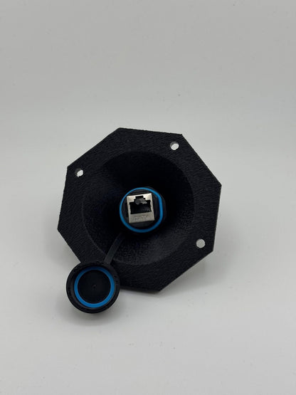 Cat 6 External Waterproof Plug – One-Piece UV-Rated Housing