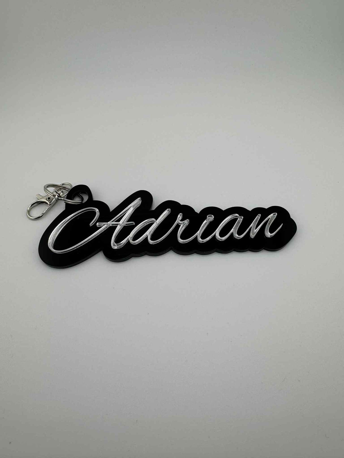 Acrylic - Two Tone Colour Key-Chain Mini Name Tags