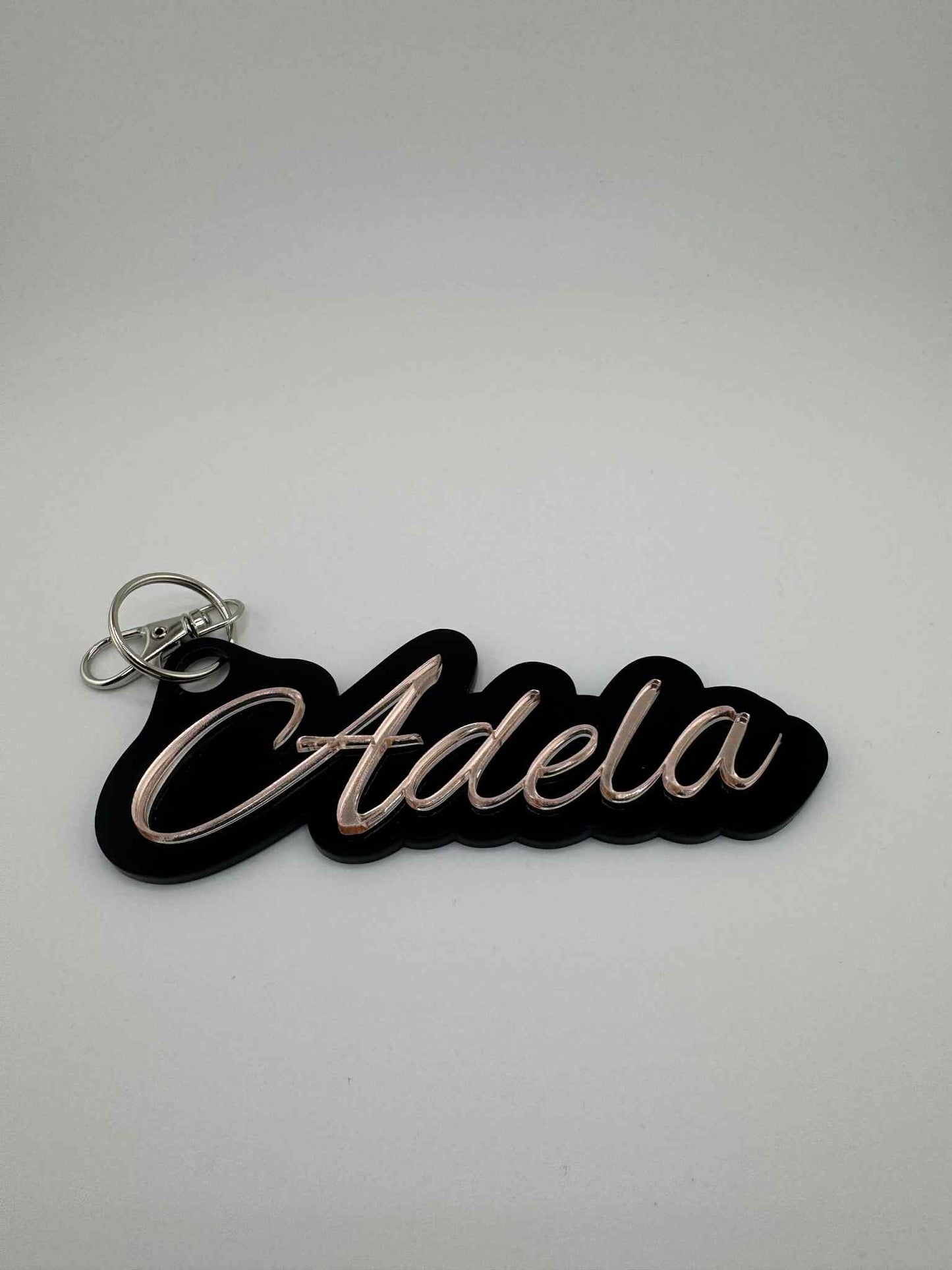Acrylic - Two Tone Colour Key-Chain Mini Name Tags