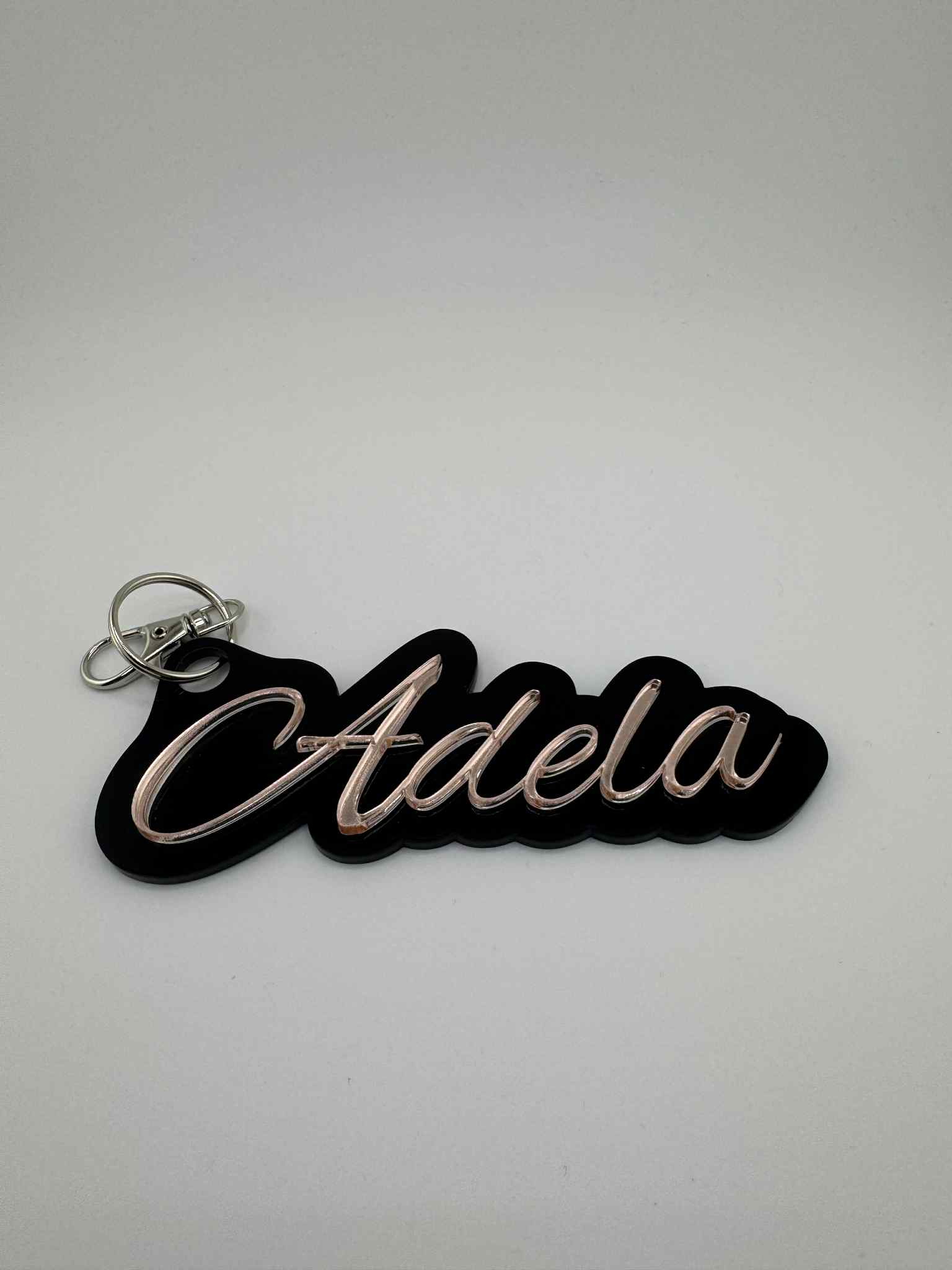 Acrylic - Two Tone Colour Key-Chain Mini Name Tags