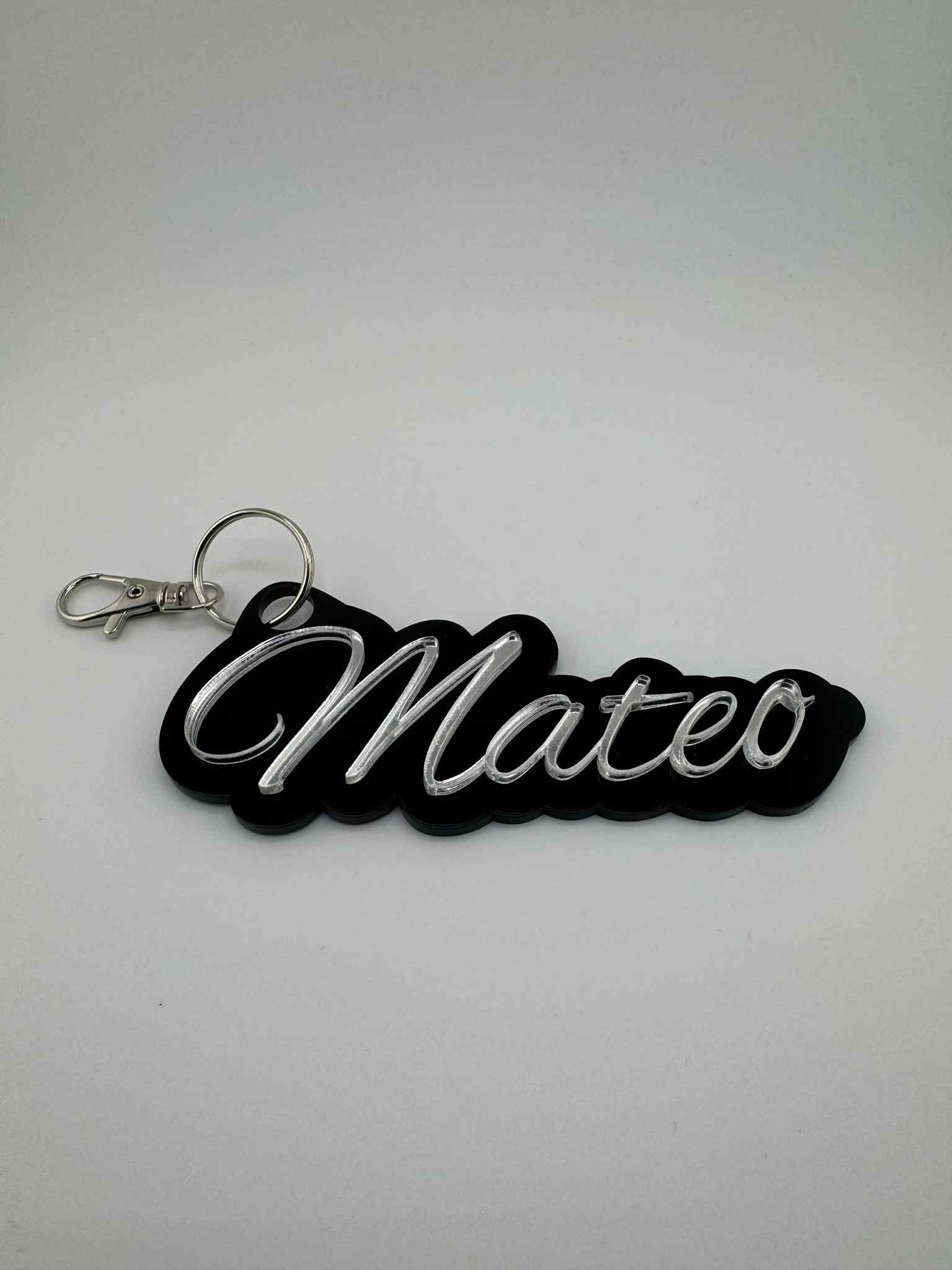 Acrylic - Two Tone Colour Key-Chain Mini Name Tags