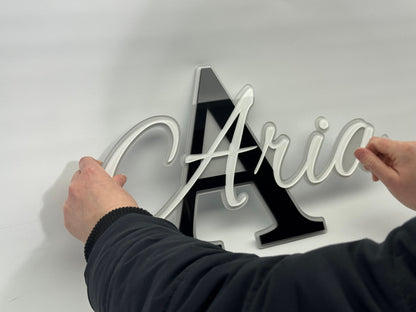 3D Name Plaque Tri-Layer/Colour