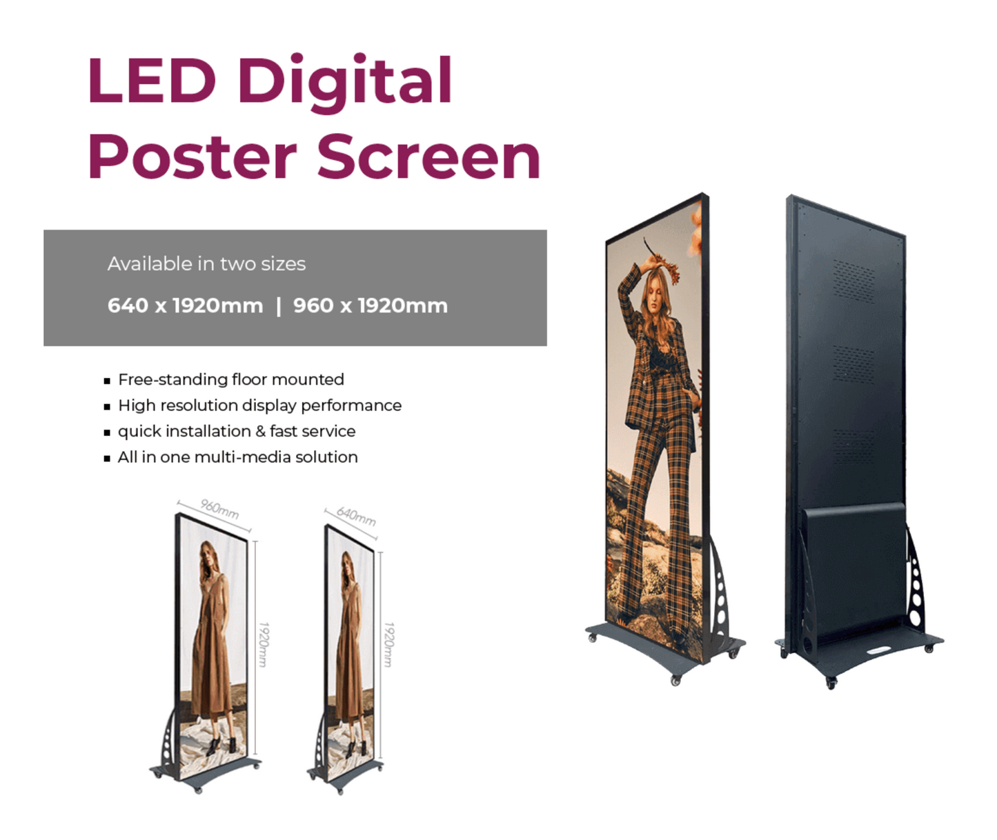 LED Digital Poster Screens
