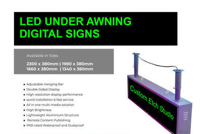 Commercial LED Under Awning Screen
