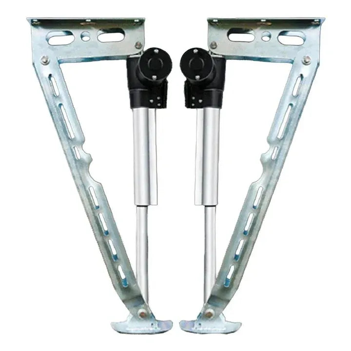 Electric 4 x Drop Down Stabilizer leg Corner Steadies 670mm Zinc