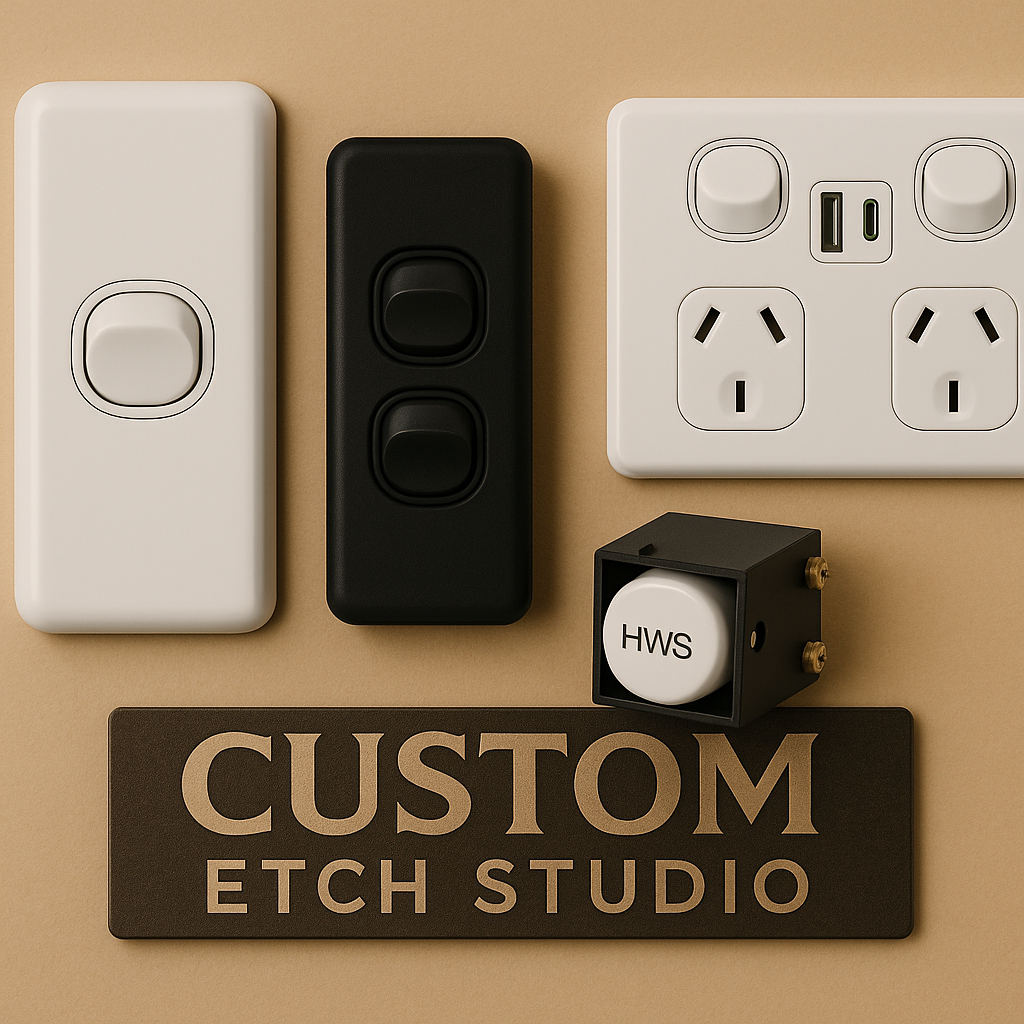 Custom Etch -  Gang Architrave Light Switch