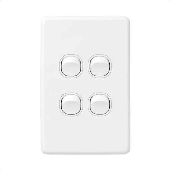 Custom Etch - Large Gang Vertical Light Switch
