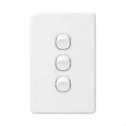 Custom Etch - Large Gang Vertical Light Switch