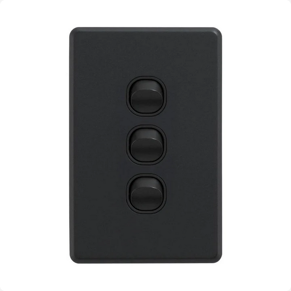 Custom Etch - Large Gang Vertical Light Switch
