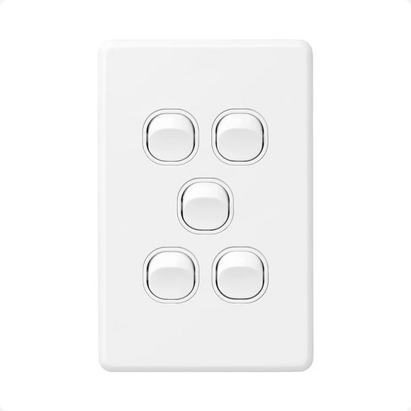 Custom Etch - Large Gang Vertical Light Switch