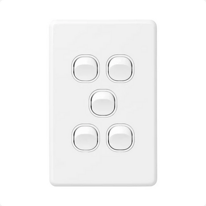 Custom Etch - Large Gang Vertical Light Switch