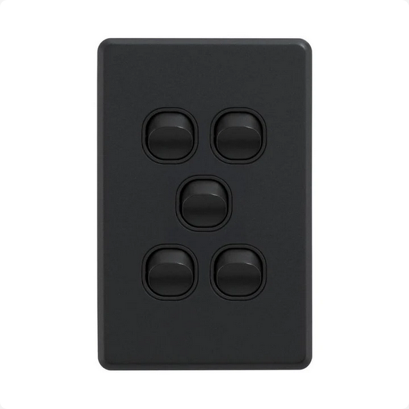 Custom Etch - Large Gang Vertical Light Switch