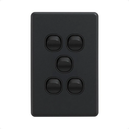 Custom Etch - Large Gang Vertical Light Switch