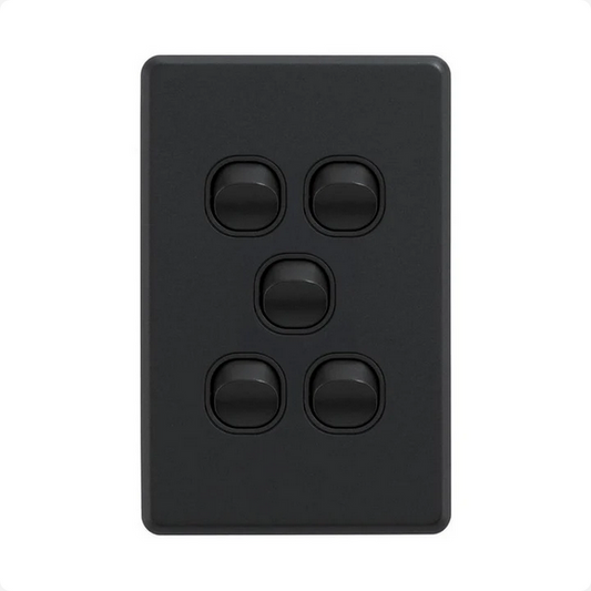 Custom Etch - Large Gang Vertical Light Switch