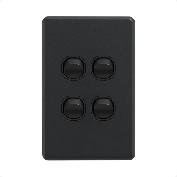 Custom Etch - Large Gang Vertical Light Switch