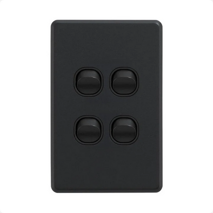 Custom Etch - Large Gang Vertical Light Switch
