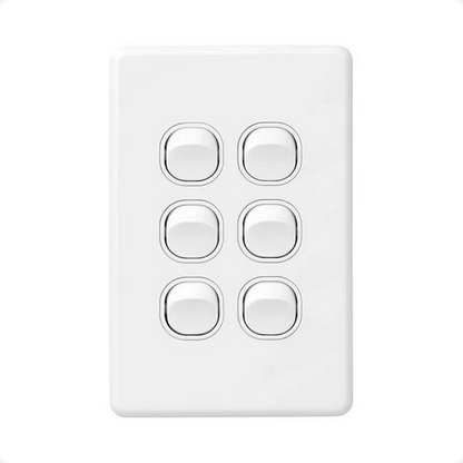 Custom Etch - Large Gang Vertical Light Switch