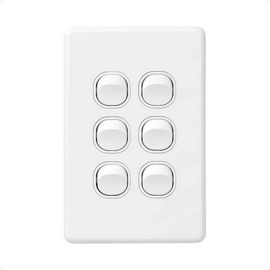Custom Etch - Large Gang Vertical Light Switch