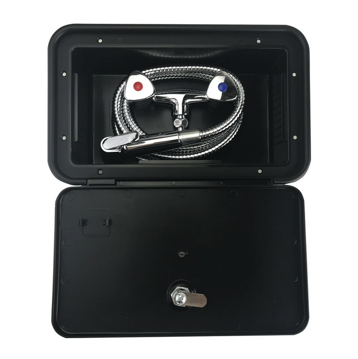 Caravan External Shower Box – Black