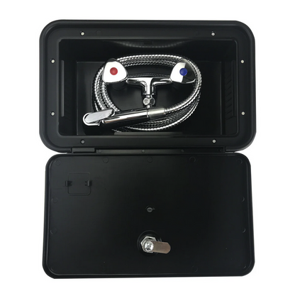 Caravan External Shower Box – Black