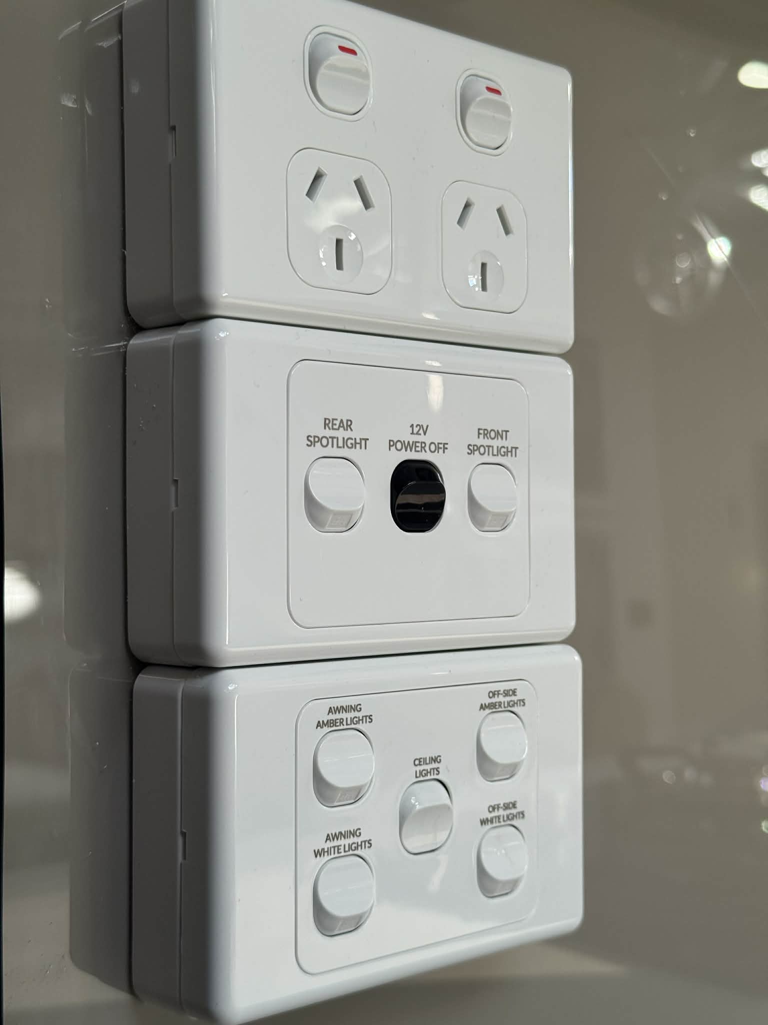 Custom Etch - Large Gang Vertical Light Switch