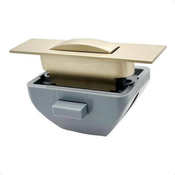 Custom Etch Push Lock Cabinet Handle
