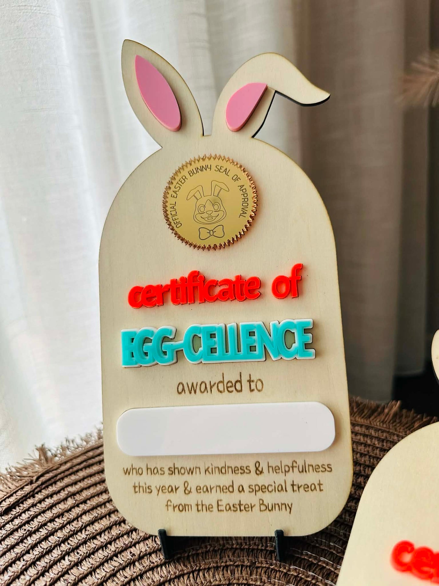 Egg-cellence Certificate for Easter! 🌷