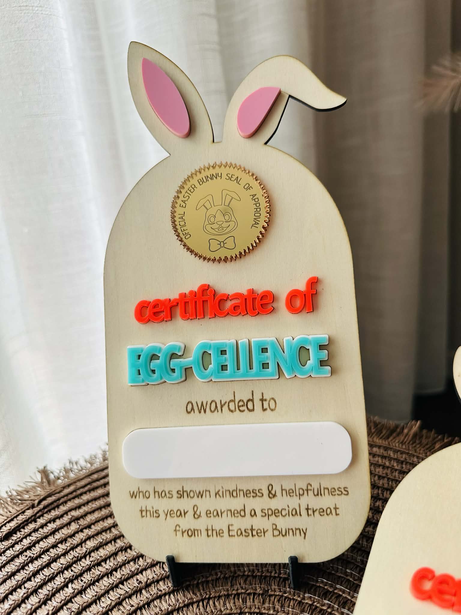 Egg-cellence Certificate for Easter! 🌷