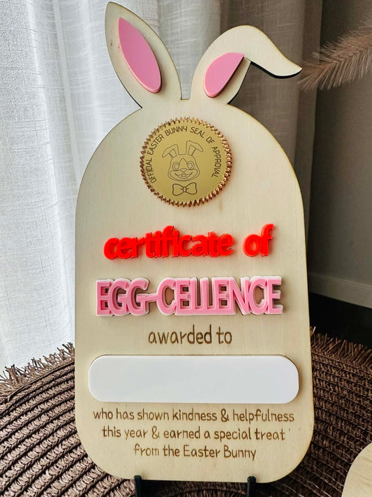 Egg-cellence Certificate for Easter! 🌷