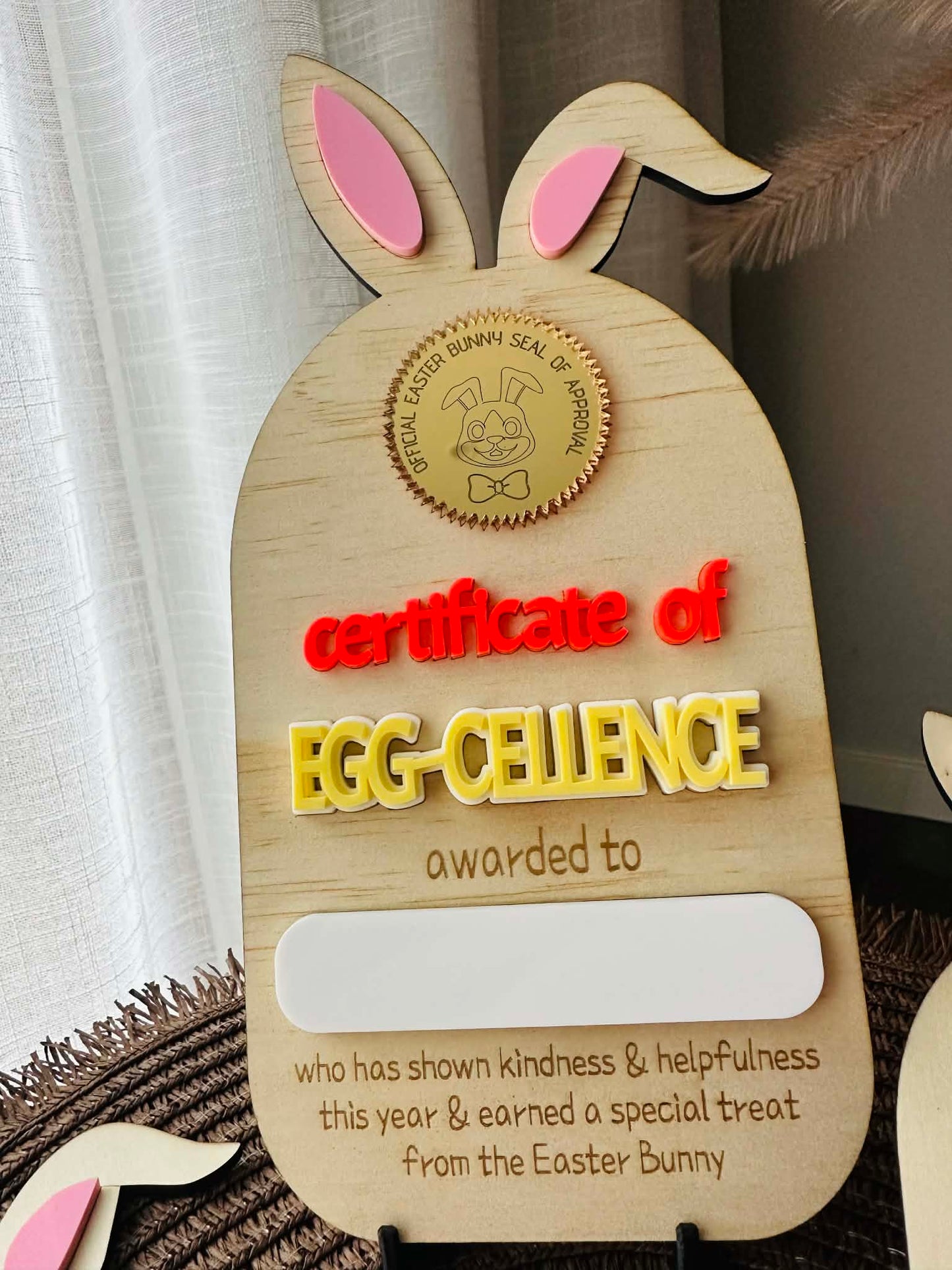 Egg-cellence Certificate for Easter! 🌷