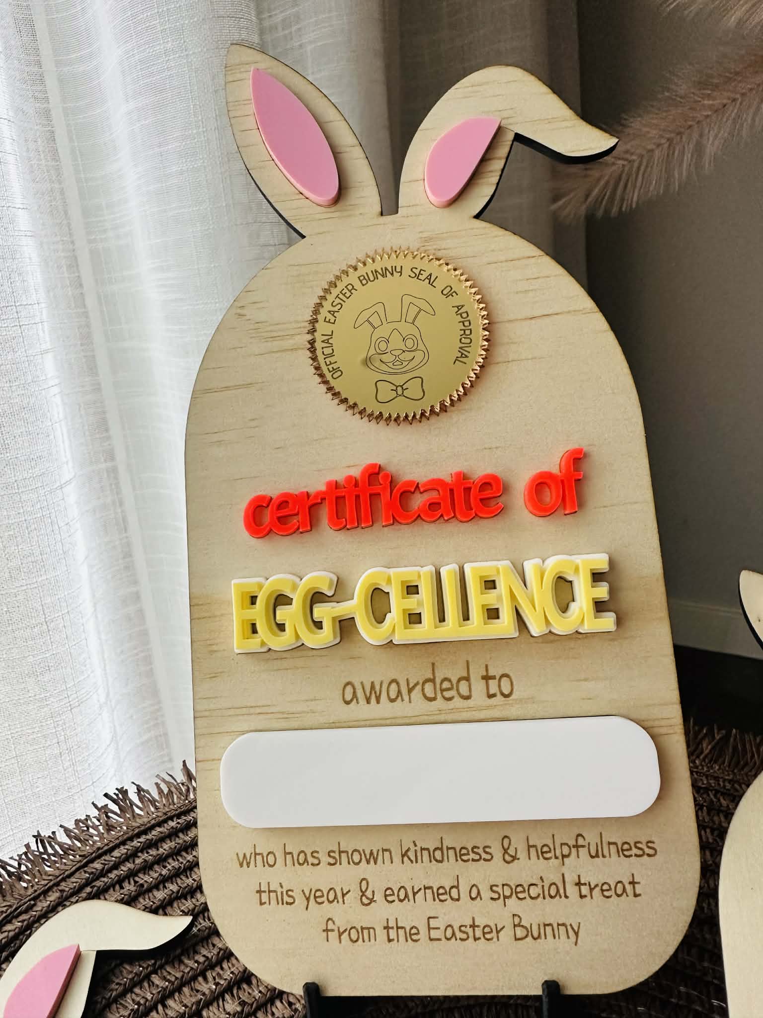 Egg-cellence Certificate for Easter! 🌷