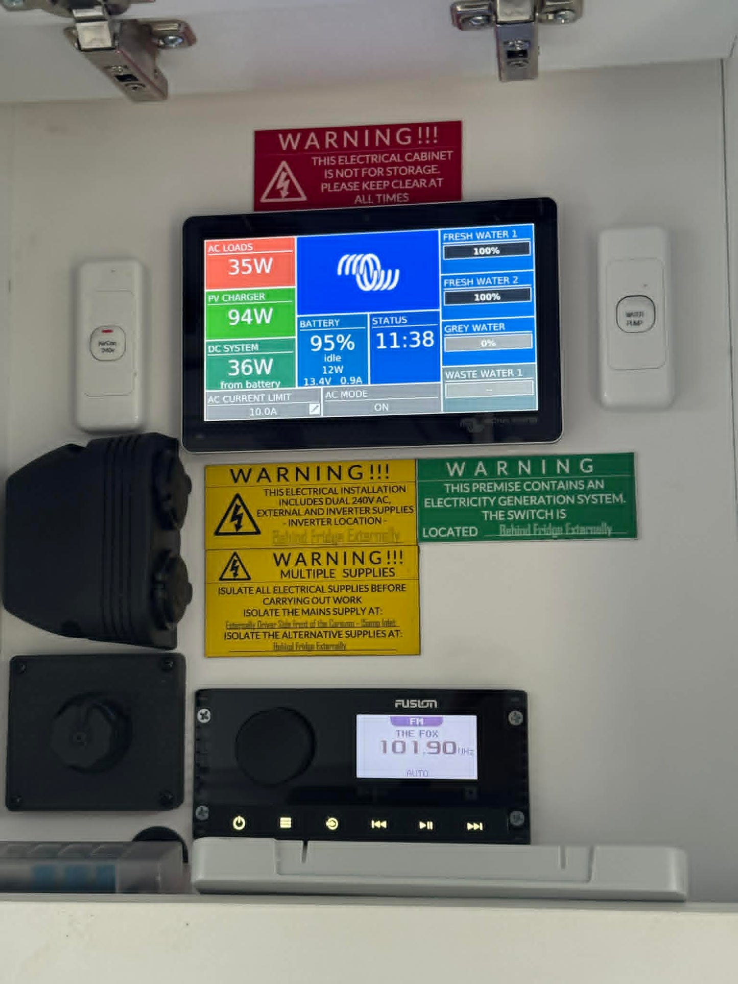Electrical Waring Tags - Caravan Pack