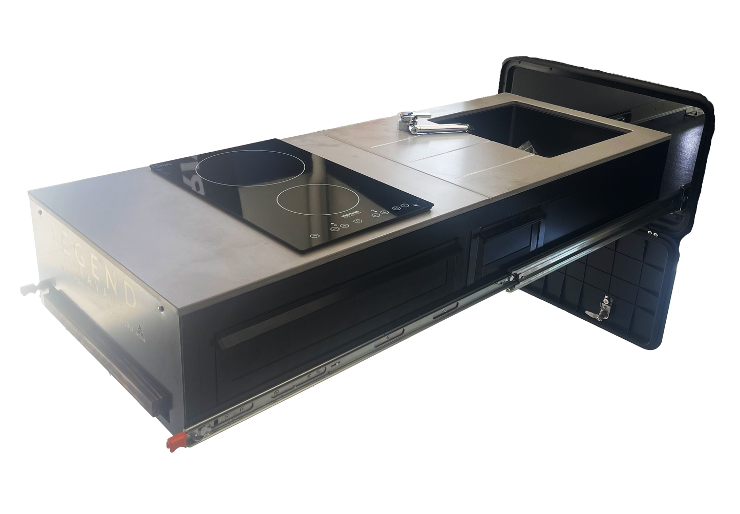 Custom Etch Outdoor Kitchen – Built for Caravans, RVs & Camping Trailers