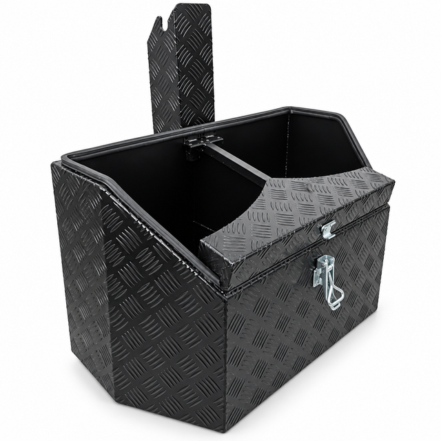 9kg Gas Bottle Holder Protection Box – Black Checkerplate