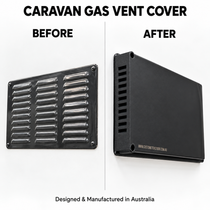 Caravan Gas Vent Cover &amp; Dust Protector – Black
