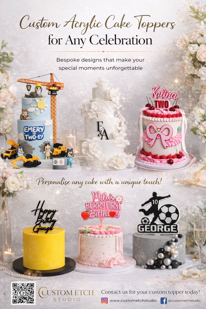 Dual Layer - Cake Toppers for any Occasion