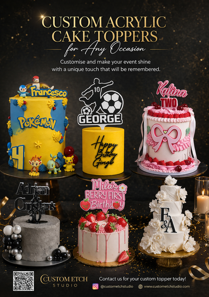 Dual Layer - Cake Toppers for any Occasion