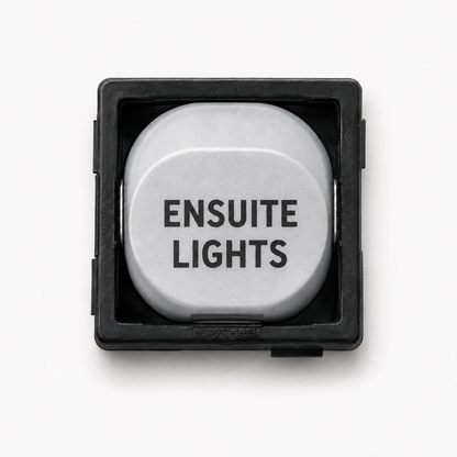 10A Single Pole Switch Mechanism – White with Custom Engraving